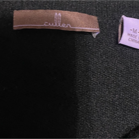 Cullen Cashmere Black Asymmetrical Bottom‎ Pullover Cashmere Sweater Size M - Picture 8 of 16